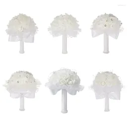 Decorative Flowers Artificial Flower Bouquets European White Wedding Party