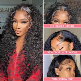 13x4 Deep Wave Frontal Wig 13x6 Hd Lace Curly Human Hair Wigs For Women Brazilian Hair 30 Inch Loose Water Wave Lace Front Wig