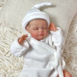 10inch Miniature Preemie Baby Doll 3D Art Made Skin Lifelike Baby Soft Body Real Touch Collectible Doll Gifts for Children Kids