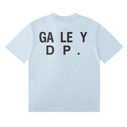 Designer European and American summer new trendy brand GD high street distressed round neck letter print hand-painted splashed ink loose retro short sleeves40JQ