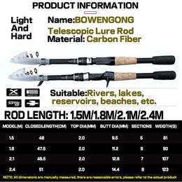 GHOTDA Trout Fishing Set Casting Fishing Rods Combo Telescopic Rod and 19+1BB Baitcasting Reel Travel 1.5m-2.4m for 8-25g Lure