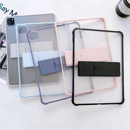 Tablet PC Cases Bags Anti-knock Stand Case for iPad Pro 12.9 11 10.5 10 Air 5 4 3 2 Mini 1 2022 2021 2020 Cover Clear Matte Back Tablet Holder Shell 240411