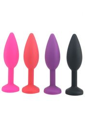 Small Silicone Anal Beads Butt Plug With Crystal Jewelry Adult Gay Products Anal Plug Erotic Anal Sex Toys for Woman Men8447854