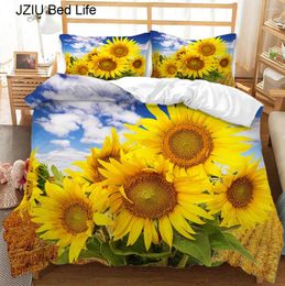 Bedding Sets Yellow Sunflower Set For Bedroom Soft Bedspreads Comefortable Duvet Cover Quality Comforter Covers And Pillowcase