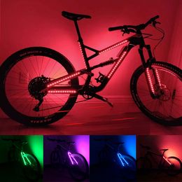 ZK30 LED Strip Lights Bike Scooter Skateboard Cycling Safety Decorative Bicycle Taillight MTB Road Bike Rear Lamp Accessories
