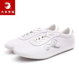 Chinese Style Men Unisex Tai Chi Martial Arts Taekwondo Shoes Cow Leather Exercise Athletic Sneakers Casual Wushu Karate Shoes
