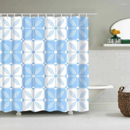 Shower Curtains Modern And Fashion Mosaic Style Curtain With Dry Wet Separation Bathroom Partition Waterproof