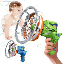 Sand Play Water Fun Kids Electric Bubble Machine Automatic Giant Dinosaur Bubble Blower Portable Bubble Blowing Toy Battery-Operated Christmas Gifts L47