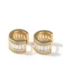 Mens Hip Hop Hoop Earrings Jewellery Womens Gold Plated Vintage Iced Out Earring6011948