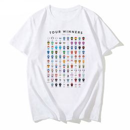 Cycling Print Streetwear Hip Hop T Shirt bike race Winners Men Tshirt Summer T-Shirt White Tops Street Wear New Gift for Cyclist
