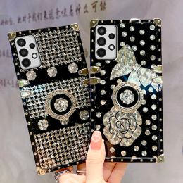 Luxury Flower Phone Case for Samsung Galaxy S24 Ultra S23 S22 S21 Plus S20 FE A73 A52 A53 5G A13 4G A54 A34 A14 A33 Women Cover