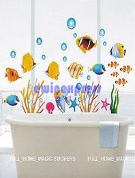 DIY tropical fish wall stickers decal for kids home decor removable Baby nursery bathroom Walls art mural Vinyl decals stickers wa1588399