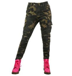 New Style Camouflage Stretch Motorcycle Jeans Women's Motorcycle Racing Cycling Pants Fall-resistant Casual with 4 protection