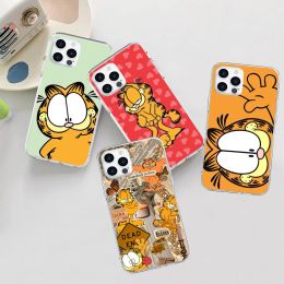 Soft Case For iPhone XR XS 11 12 13 14 Mini Plus Pro Max SJ-33 Garfield