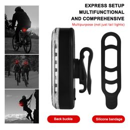 Colourful Bicycle Taillight Night Red Light Night Light USB Rechargeable Led Warning Light Mountain Bike Night Riding Equipment