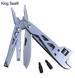 King Sea Adjustable Wrench Multi Pliers Multifunction Knife Multitool Screwdriver Folding Pliers Outdoor Tactical Handl Tools Y2007789060