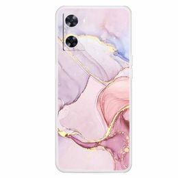For OPPO A77 5G Case Transparent Marble Silicone TPU Soft Cover Phone Case For OPPO A57 5G Capa Realme Q5i Shockproof New Fundas