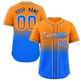 Gradient Baseball Jersey Custom Team Shirt Print Personal Name Number Stripe Hip Hop Sportswear Baseball T-shirt Men/Women/Kids