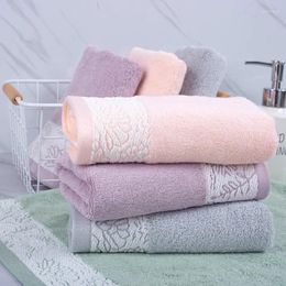 Towel T270A Comfortable Soft Pink Mauve Purple Green Grey 34cm 74cm Beauty Jacquard Face