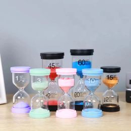 1-60 Minutes Creative Glass Hourglass Timer ABS Safety Drop-Proof Quicksand Bottle Children Eat Brushing Teeth Timer Ornaments