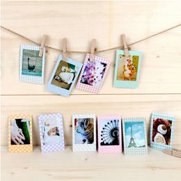 20Pcs Scrapbook Photo Frame Stickers Colorful Memory Paper Stickers DIY For Instax Mini Film Photo Albums Home Decor