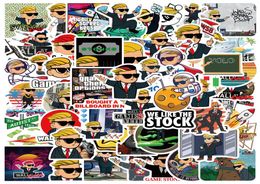 50 PCS Mixed Graffiti skateboard Stickers Funny WallStreet Stock For Car Laptop Fridge Helmet Pad Bicycle Bike Motorcycle PS4 book1735960