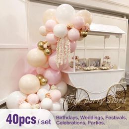 Macarone Pink White Balloon Suit Wedding Decoration Celebration Party Baby Shower Balloons Festival Scene Layout 240328