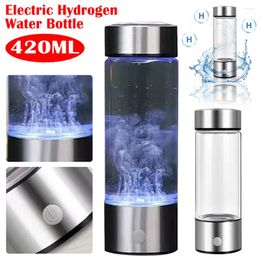 Water Bottles 420ML Hydrogen Generator Portable Rich Glass Cup Large Capacity Ionizer Machine For Home Travel