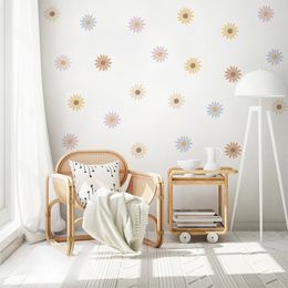 Boho Polka Dots Daisy Flower Heart Nursery Wall Stickers Peel Stick Vinyl Wall Decal Poster Baby Kids Room Playroom Home Decor