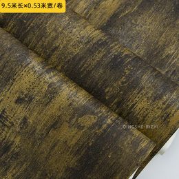 Vintage Faux Wood Panel 3D Wallpapers Pvc Waterproof bark Pattern Wall Paper Roll for Dining Room Shop Clothing Store Wall Decor