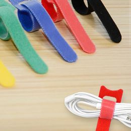 20pcs Universal T-type Cable Tie Wire Reusable Cord Organizer Wire 15*1.2cm Colorful Computer Data Cable Power Cable Tie Straps