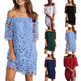 Designer women's clothing 2024 Spring/Summer New Coloured Lace Middle Sleeve Commuter Dress with Bra and Fashionable Short Skirt Fashion sexy skirts for women HUXO