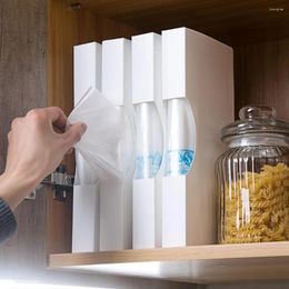Storage Bottles Foldable Garbage Bag Dispenser Japanese-style Wall Hanging Plastic Freezer Bags Holder Drawer Organizer Bedroom