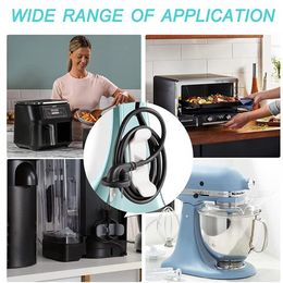 8pcs Cord Wrapper Hooks Wire Organiser Management Clip Air Fryer Coffee Machine Cable Protector Winder Household Appliances