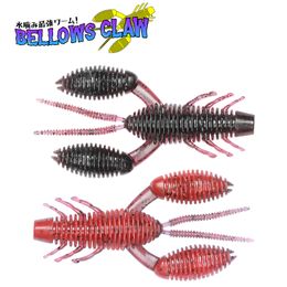 TSURINOYA Shrimp Worm Fishing Lure Set With Hooks 82mm 6pcs PREDATOR Bellows Claw Silicone Soft Baits