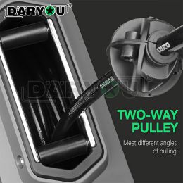Daryou Retractable Garage Water Hose Reel 1/2 Inch X 32 Ft Super Heavy Duty Any Length Lock Slow Return System Wall Mounted