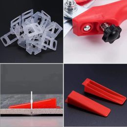 501Pcs Tile Levelling System 1/1.5/2/2.5/3MM Tiles Levelling Tool Kit with 400Pcs Tile Leveller Spacers Clip+100Pcs Wedges+1 Pliers