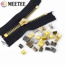 20Sets U-shaped Metal Zipper Stopper 3# 5# 8# 10# Non-slip End Lock Top Stop Bottom Rescue Zip Repair Kit DIY Sewing Accessories