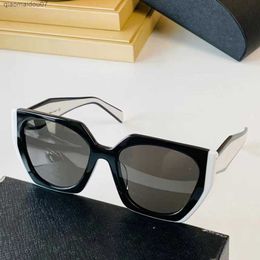 Sunglasses Top Quality Designer Sunglasses SPR15WF Mens Womens Two Tone Square Frame Avant-Garde Fashion Brand Party GlassesL2404