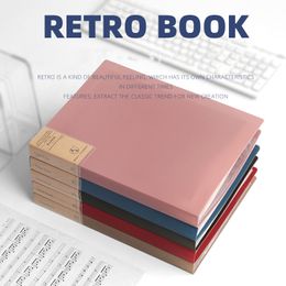 A4 Retro Color File Bag Document Organizer Data Book Large Capacity File Folder Portfolio File Filing Office Supplies Stationery