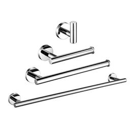 Toilet Paper Holders Polished Chrome Stainless Steel Toilet Paper Holder Wall Hook Towel Holder Rack Wall Mounted Kitchen Bathroom WC Accessories 240410
