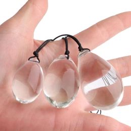 Pyrex Crystal Big Egg Glass Butt Plug Dildo Women Vagina Ball Dilator Anal Plug Men Masturbator Glass Butt Plug ToSee Your Body