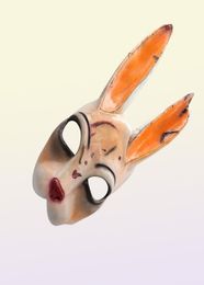 Game Dead By Daylight Legion Cosplay Huntress Masks Rabbit Latex Mask Helmet Halloween Masquerade Party Cosplay Props 2009295389573