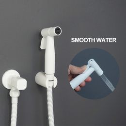 Handheld Toilet Wash Bidet Sprayer White/Black/Chrome/Grey Shower Head Anal Cleaning Washer WC Bathroom Water Valve G1/2 Connect