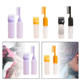 2x Root Comb Applicator Bottle Squeeze Bottle Hair Colouring Dyeing Dispensing Bottle Hair Oil Applicator Bottle Easy to Clean