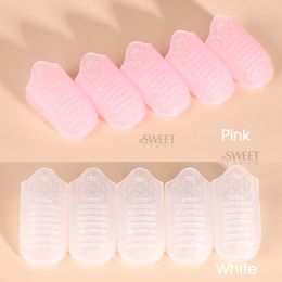 5/10pcs Newest Nail Polish Remover Clip Plastic Scrub Nail Art Soak Off Cap Pink Remover Wraps Nail Degreaser Cleaner Tool SAS99