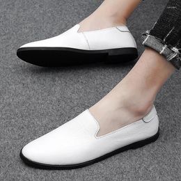 Casual Shoes Luxury Men Genuine Leather Men's Loafers Brand Moccasins Breathable Slip On Driving Simple Male Walking