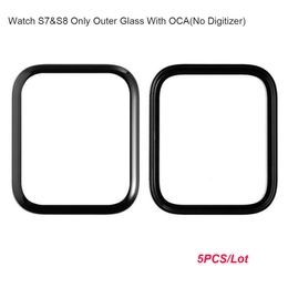 5PCS Touch Screen with OCA For Apple Watch SERIES 1 2 3 4 5 SE 6 38MM 42MM 40MM 44MM Glass Digitizer Sensor Lens+OCA Glue