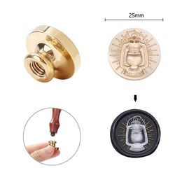 Special-shaped Embossed Flame Lacquer Seals Gold-plated 3D Stamp Head Brass Multipurpose Art Craft Supplies for Scrapbooking