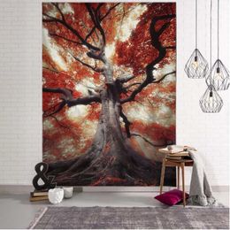 hanging Tapestries Forest wall tree tapestry aesthetics room decoration psychedelic bohemian bedroom living room dormitory wall decoration R0411